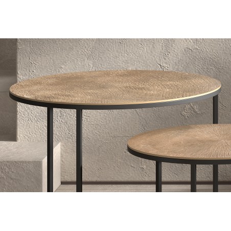 TABLE GIGOGNE 'LAINA' SET DE 2 MÉTAL