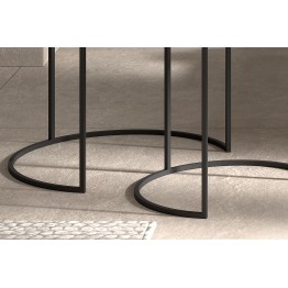 TABLE GIGOGNE 'LAINA' SET DE 2 MÉTAL