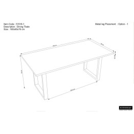 TABLE 'NICOLAII' 180 CM MANGILIA