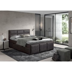 Boxspring Amelia 140/200cm tissus éléphant