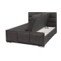 Boxspring Amelia 140/200cm tissus éléphant
