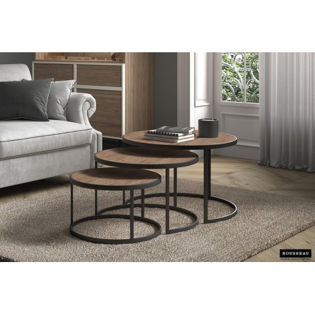 Table basse 'Lenix' set de 3 Mangolia