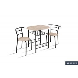 Set table + 2 chaises Adama