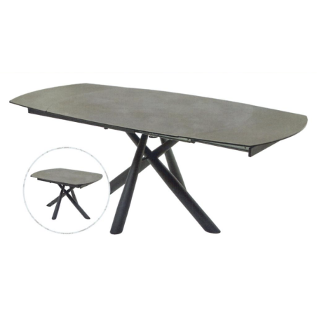 Table Ceramique 130cm pivotante 200cm Pied Mikado