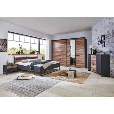 Armoire adulte industrielle marron/graphite Winnye